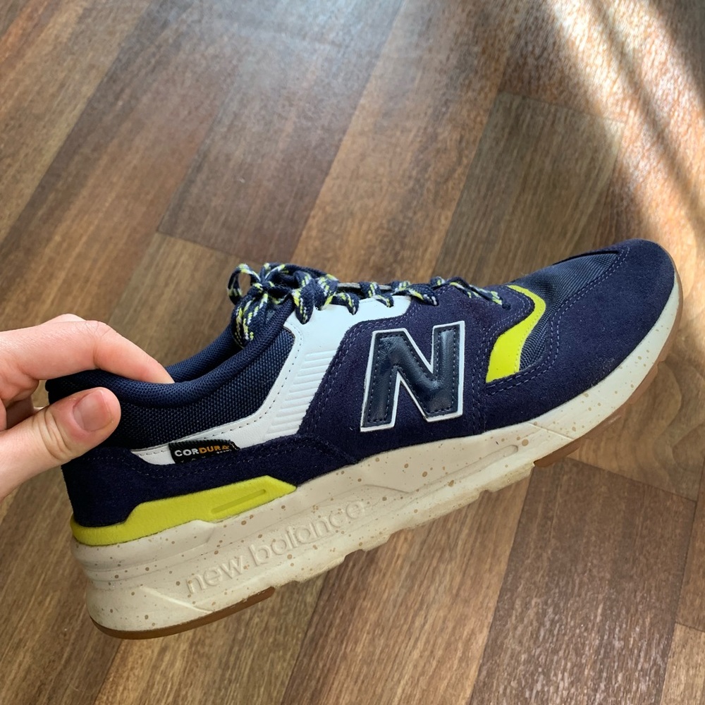 New Balances $65 - size 10men Navy,Cream,White,Neon Activewear